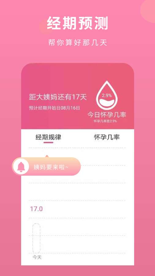 大姨妈生理期提醒截图0